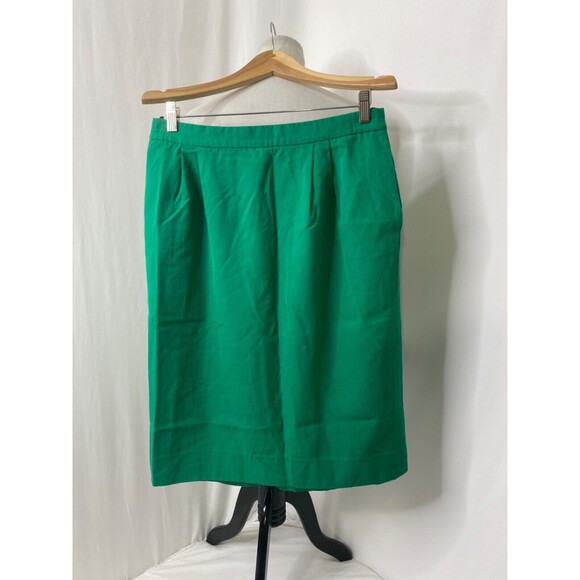 Paul Stanley Womens Size 14 Wool Skirt Green Knee Length Lined - Picture 2 of 9